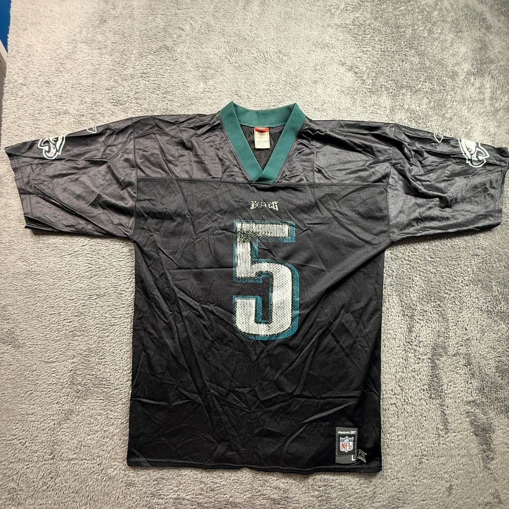 Reebok NFL Philadelphia Eagles Donovan McNabb #5 Jersey Mens L Black Vintage